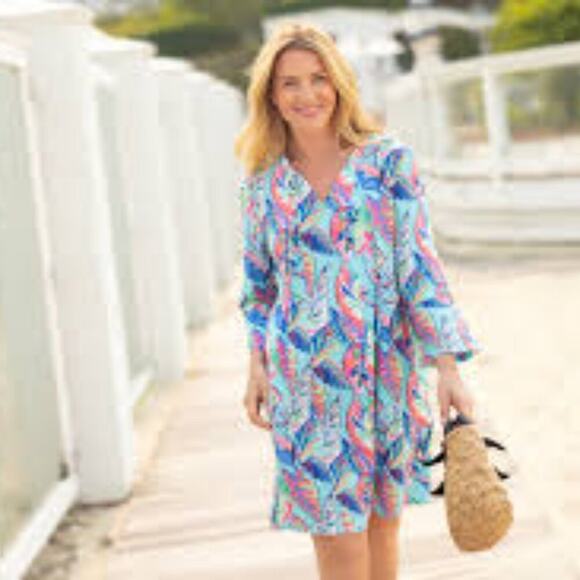 Escape by Habitat Crewneck Seaside Dress Resortwear Vacation Size Small - Picture 9 of 9